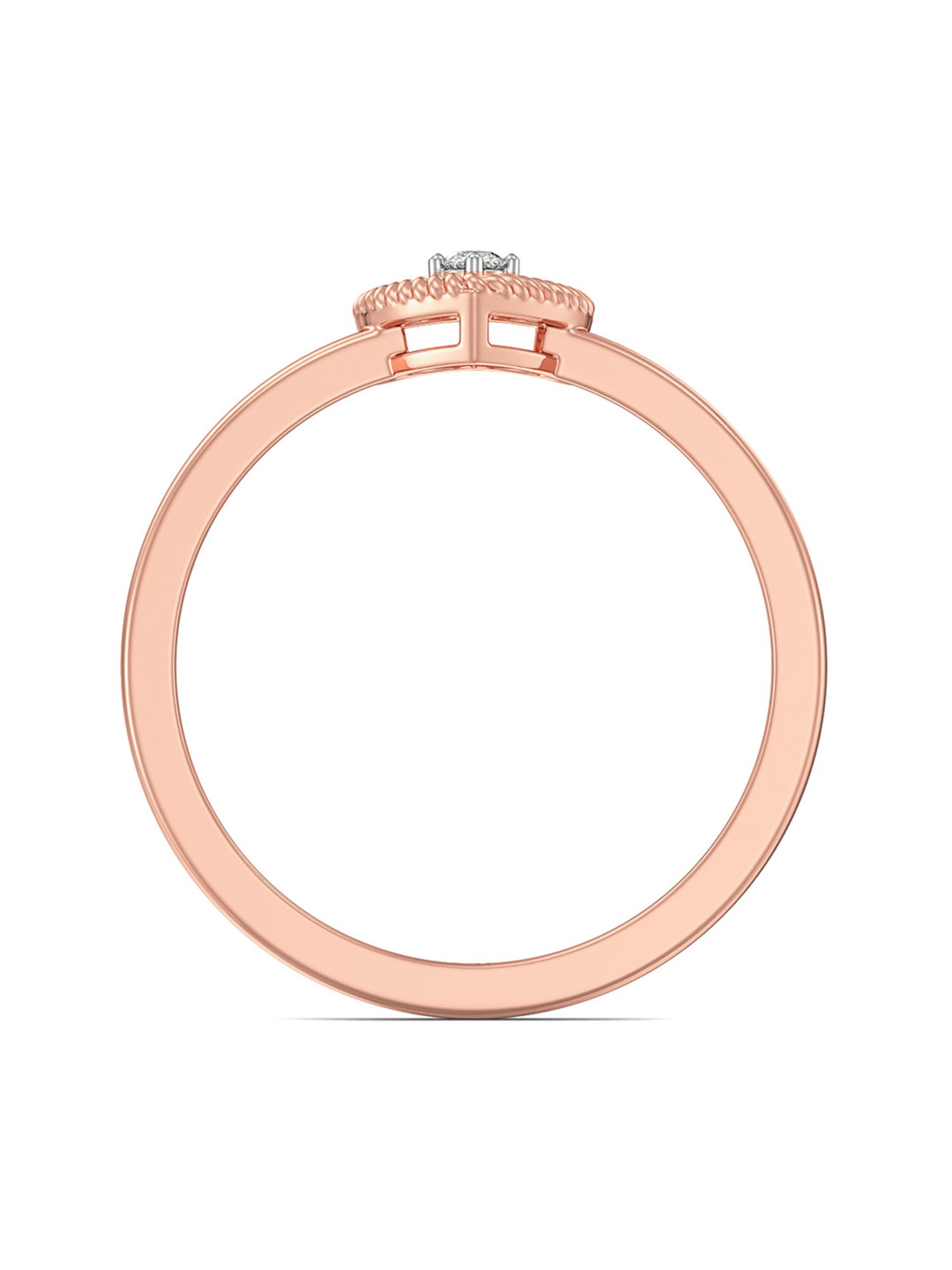 Mia By Tanishq Nature's Finest 14k Yellow Gold Radiant Sp Elegance Diamond Ring