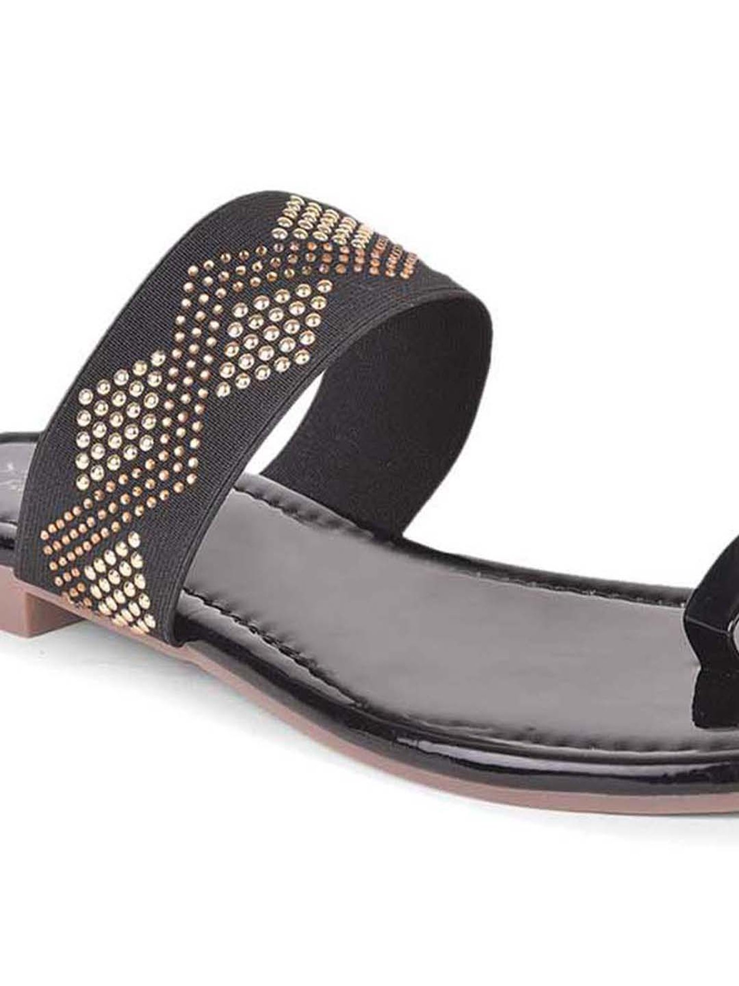 Salario Women's Black Toe Ring Sandals