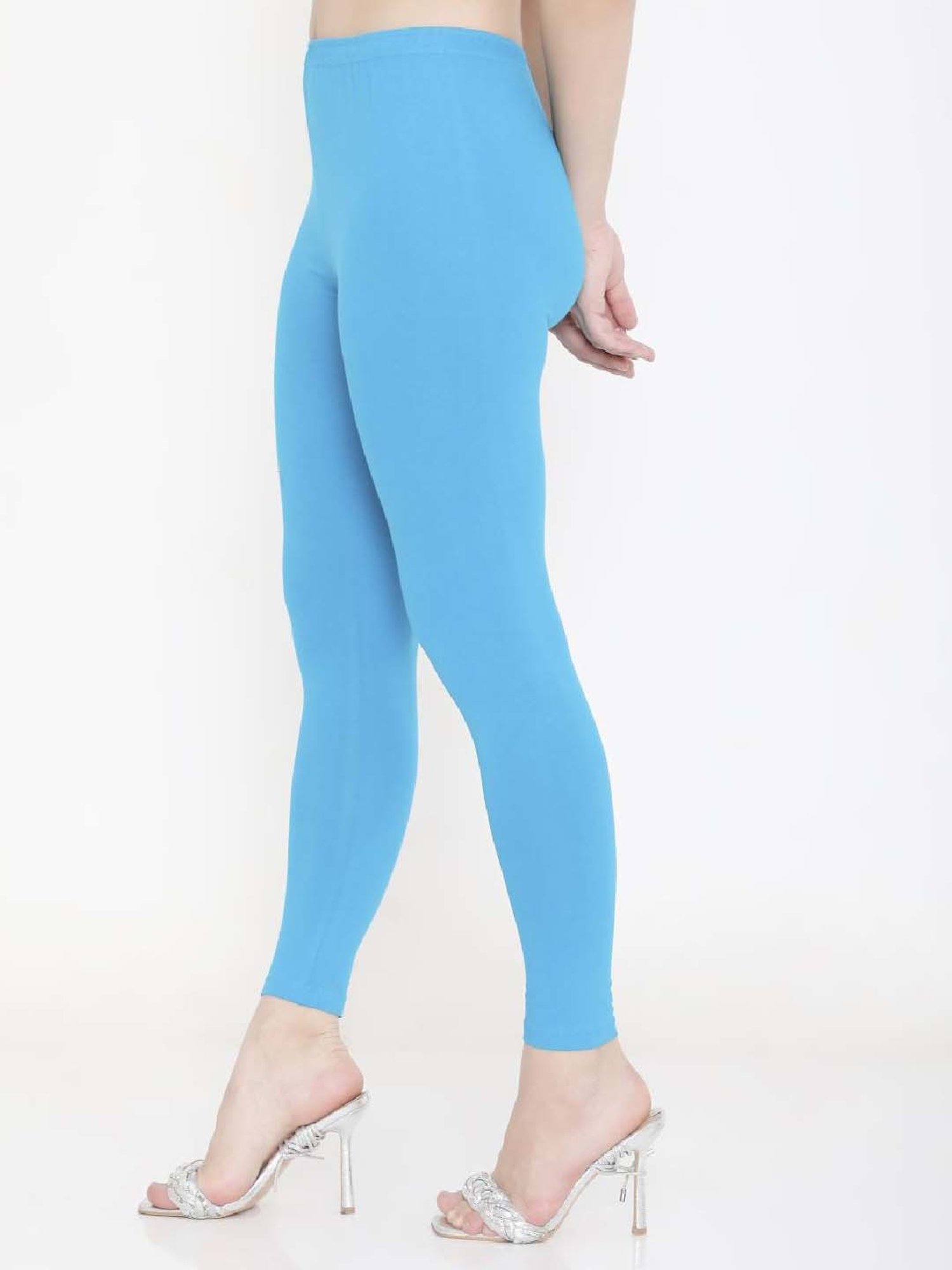 FEELINGS Blue Plain Leggings