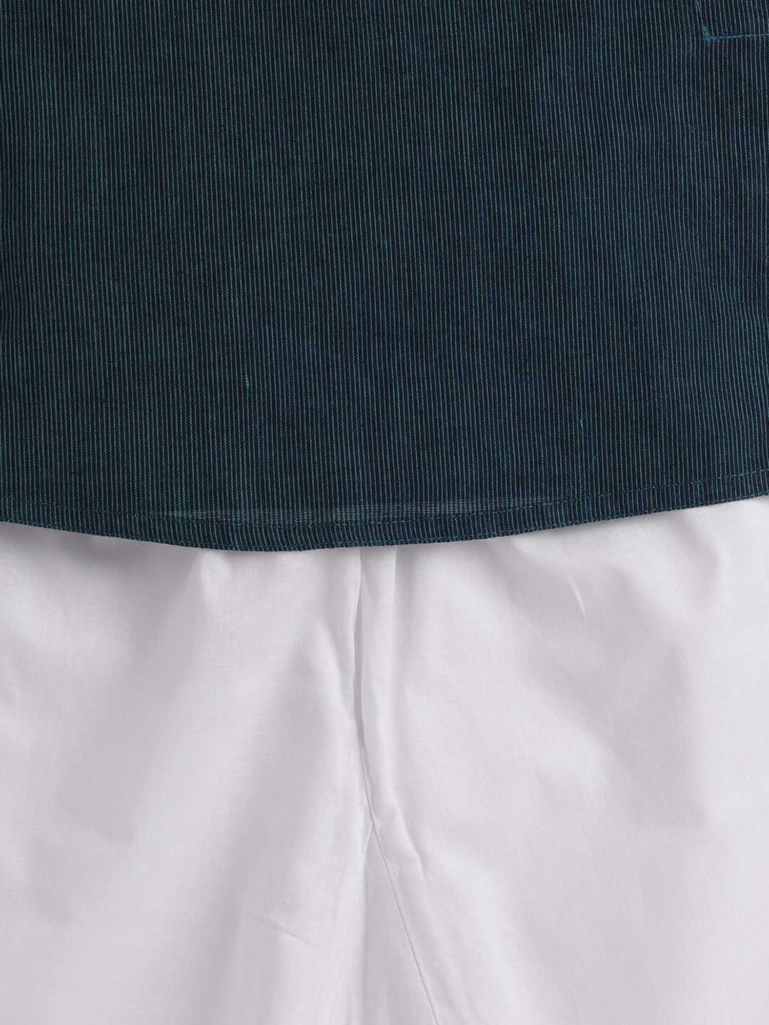 VASTRAMAY SISHU Blue & White Cotton Self Kurta Set