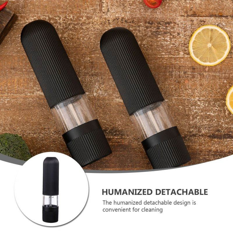 1 Pc Portable Coffee Mill Dust-proof Pepper Grinder without Battery (Black)