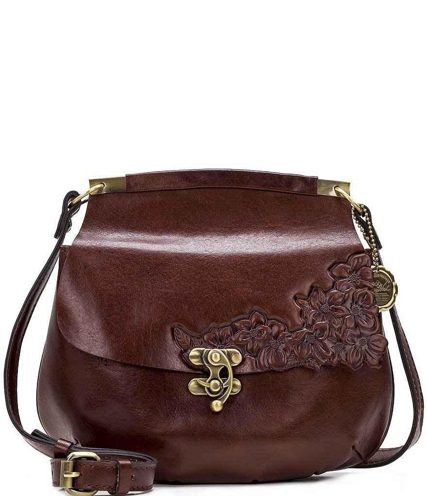 Patricia Nash British Tanned Collection Veneto Floral Crossbody Bag