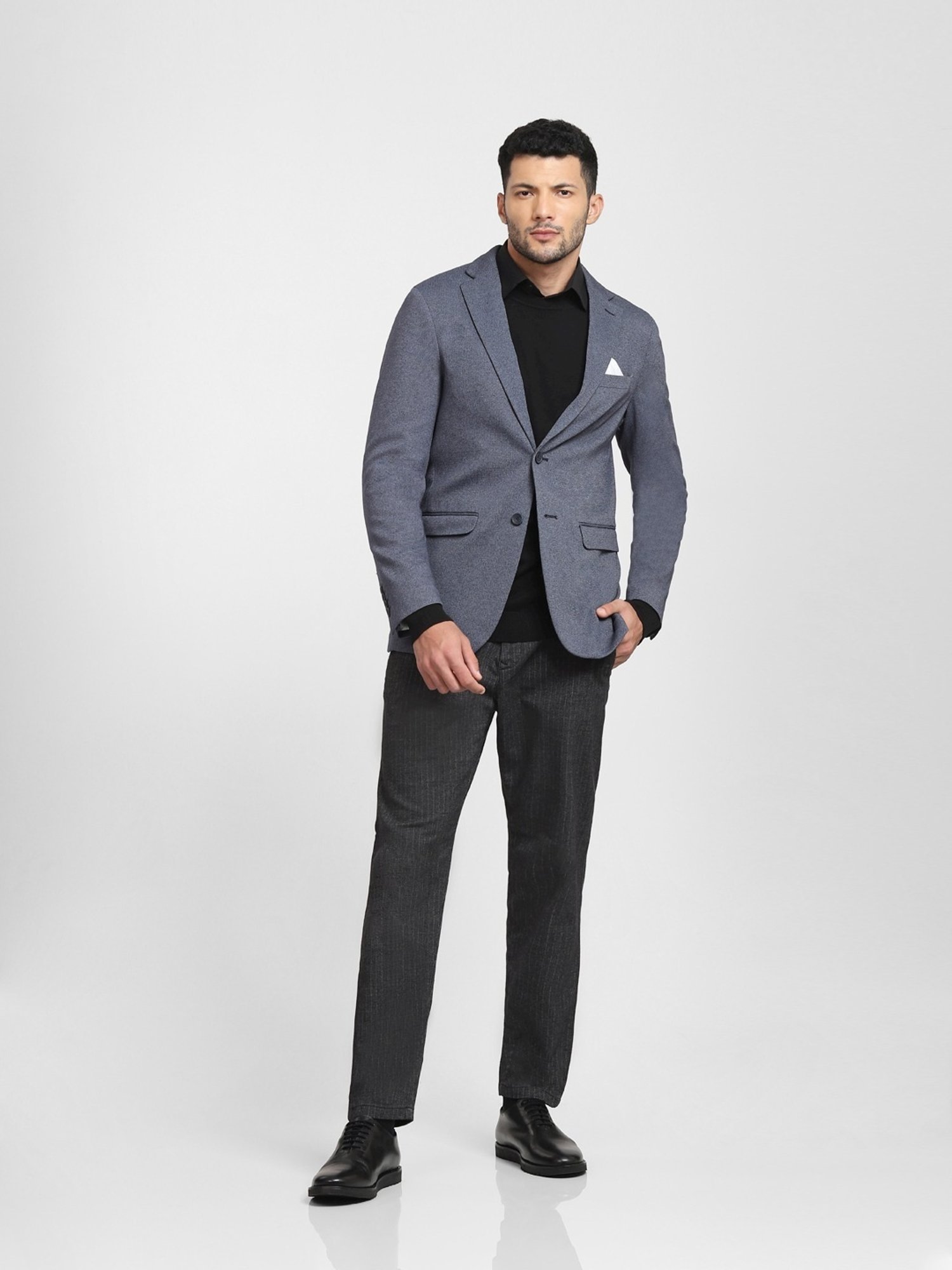 SELECTED HOMME Blue  Slim Fit Checks Blazer