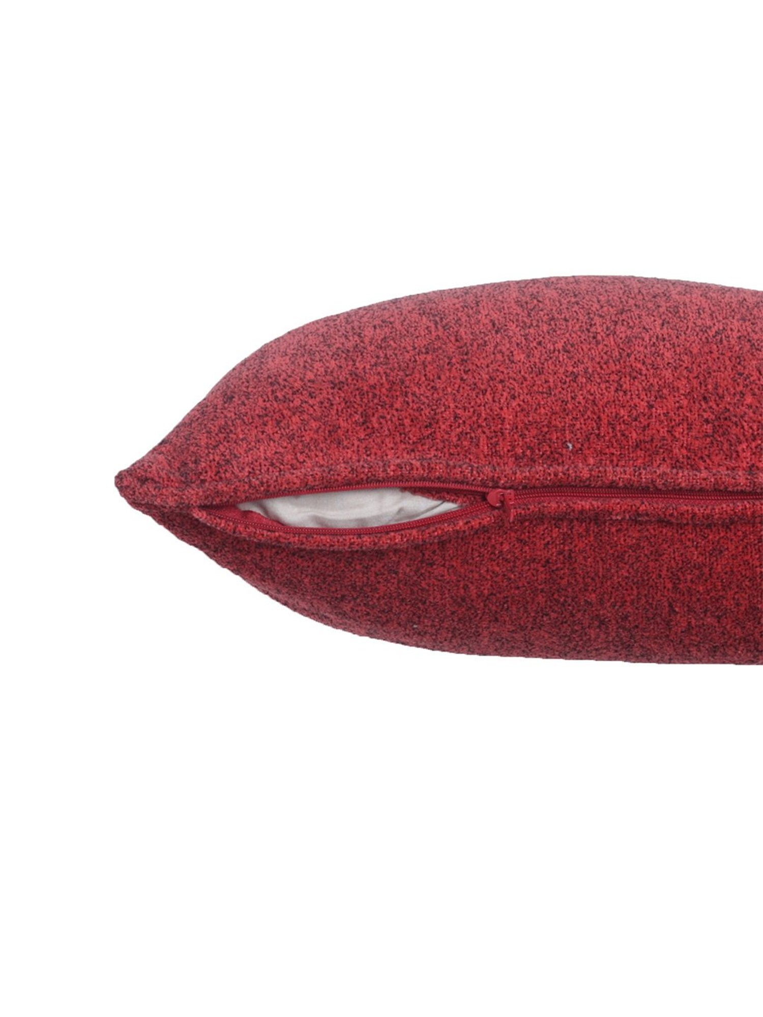 Maspar Colorart Charlotte Solid Red 110 TC Cotton Blend Cushion Cover