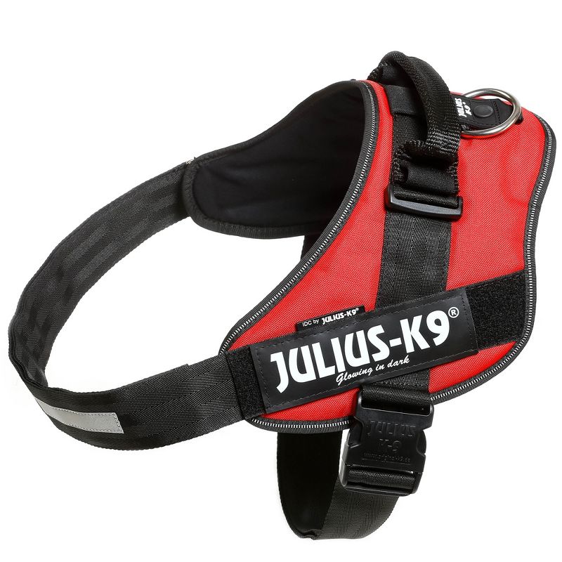 Julius K-9 16IDC-R-3 IDC Powerharness Reflective No Pull Dog Walking Vest Harness for Large Dogs from 88 to 154 Pounds, Size 3, Red