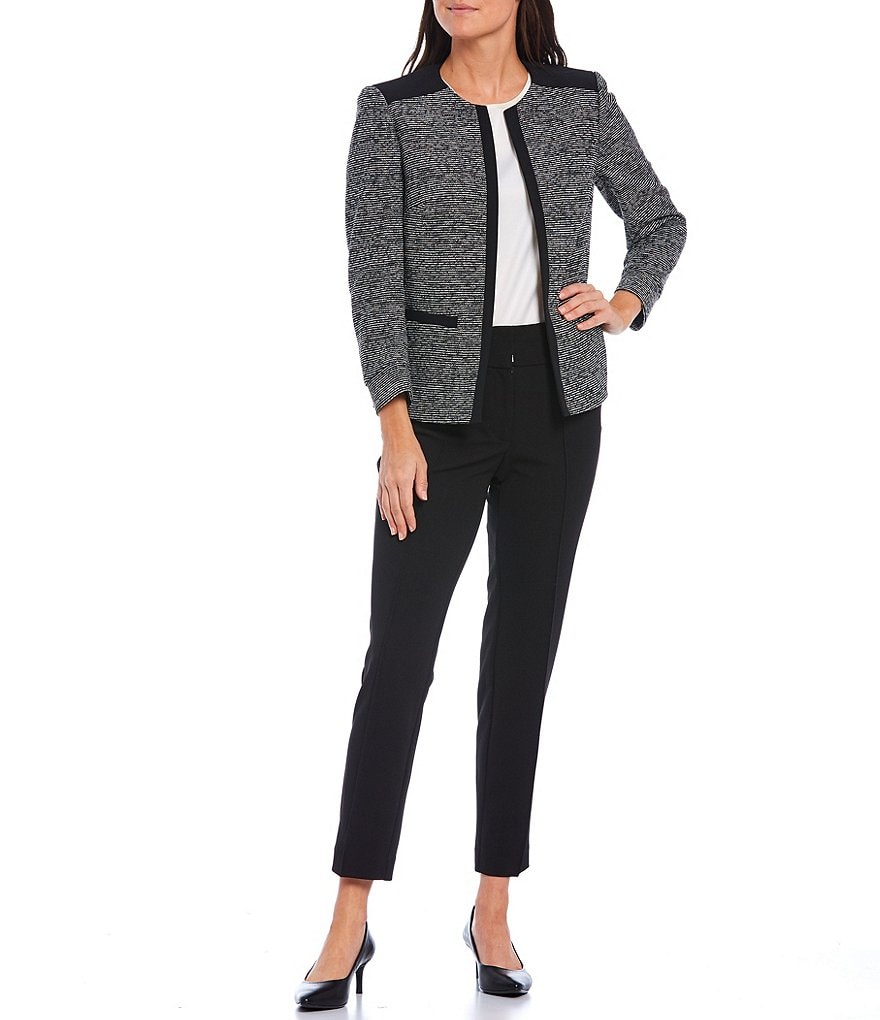 Kasper Tweed Yoke Contrast Combo Jacket