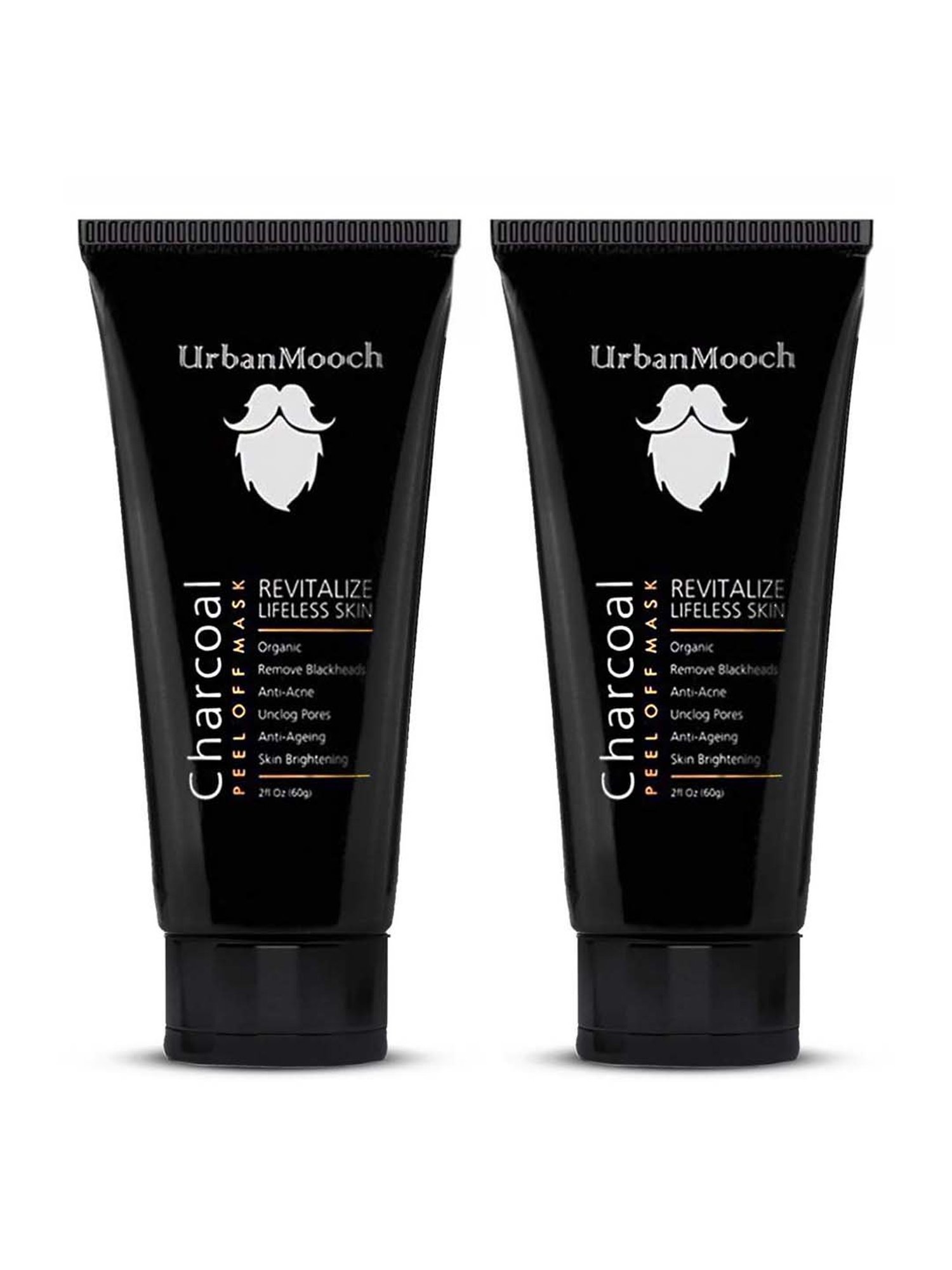 UrbanMooch Activated Charcoal Peel Off Mask Pack of 2 - 120 gm
