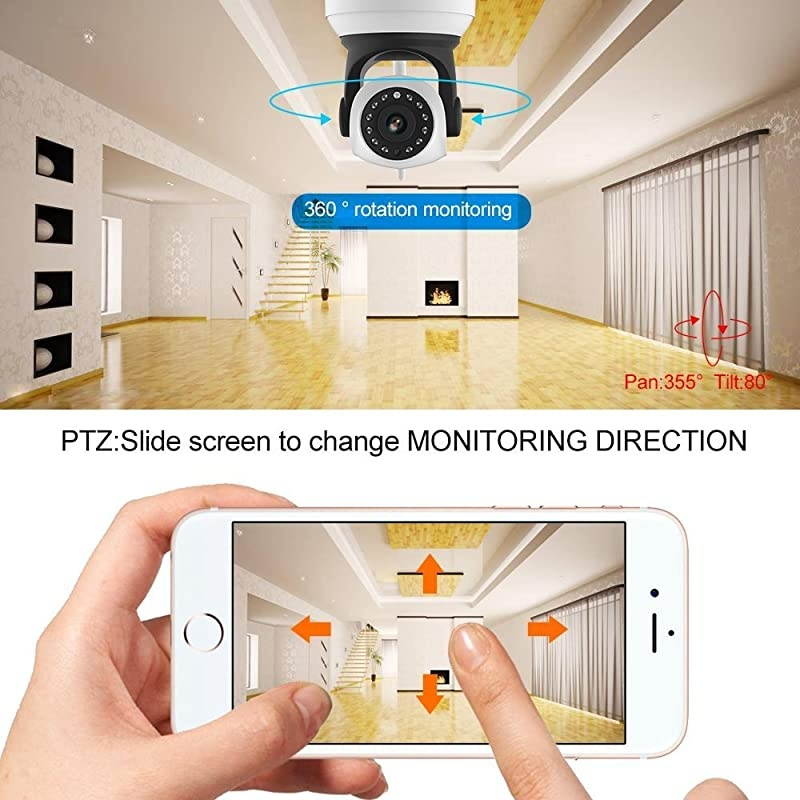 CameraVStarcam Wireless IP Camera with Night Vision for Indoor 2 Way Audio and MultiUsers Home Security MonitorPTZ Motion Detection Pet Baby Cam with Cloud Service Support Max 128G SD Card