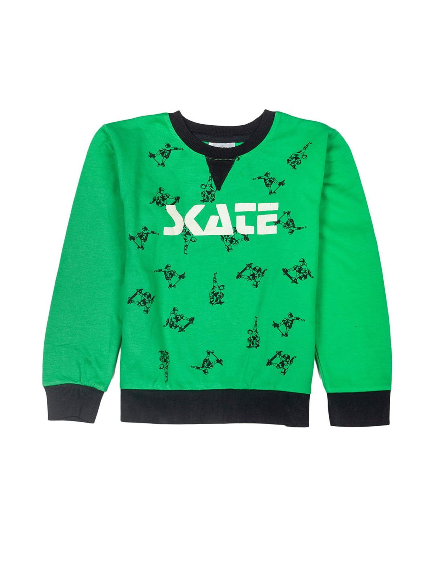 Nino Bambino Kids Green Printed T-Shirt