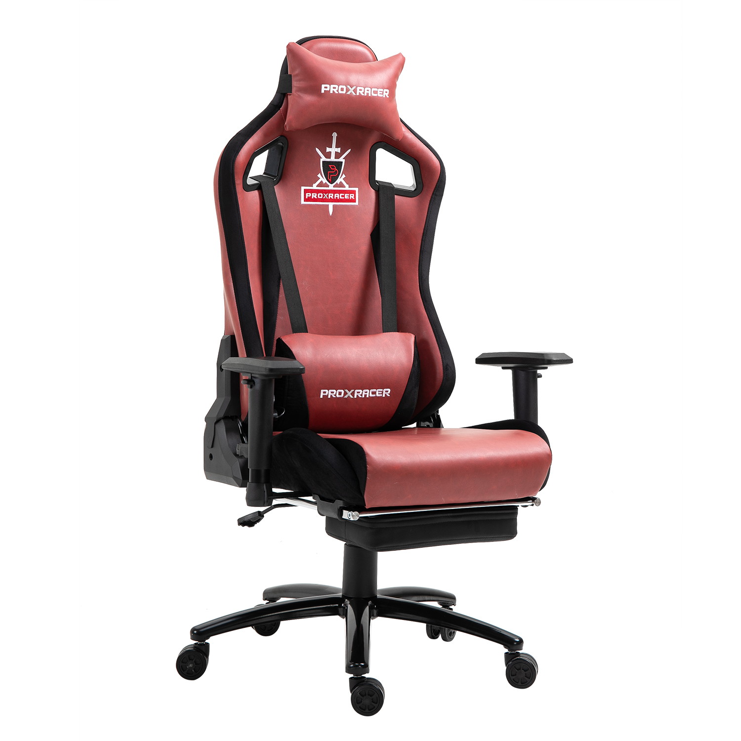 Walsport High-Back Racing Gaming Chair Office Chair Recliner Computer Chair Adjustable PU Leather Desk Chair with Massage Lumbar Support Footrest