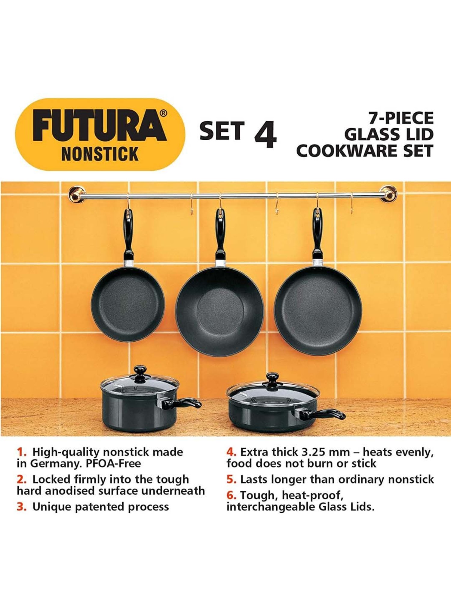 Hawkins Futura Black 5 Piece Non-Stick Cookware Set