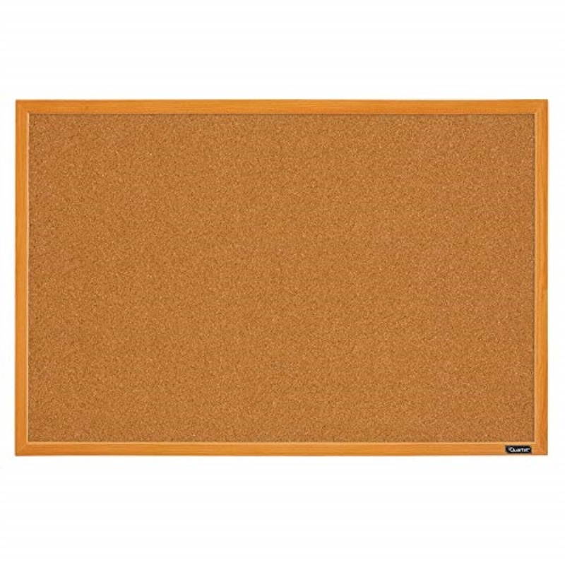 Quartet corkboard, Framed Bulletin Board, 2 x 3 cork Board, Oak Wood Finish Frame (MWDB2436-EcR), Oak Frame