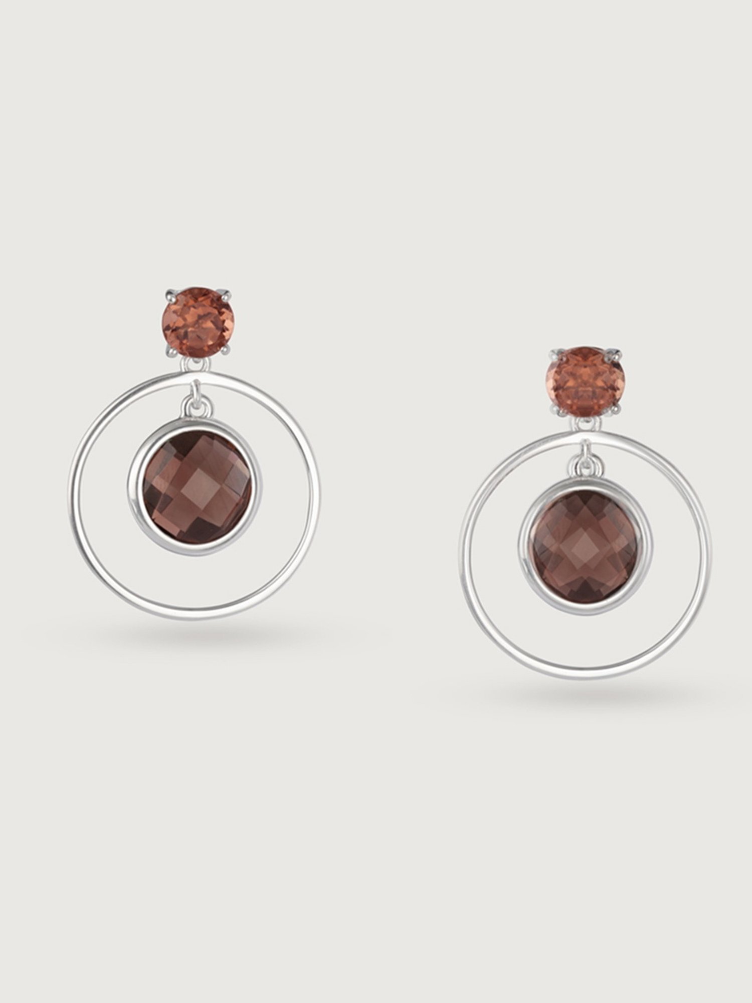 Mia by Tanishq 92.5 Sterling Silver Contemporary Chic Drop Earrings