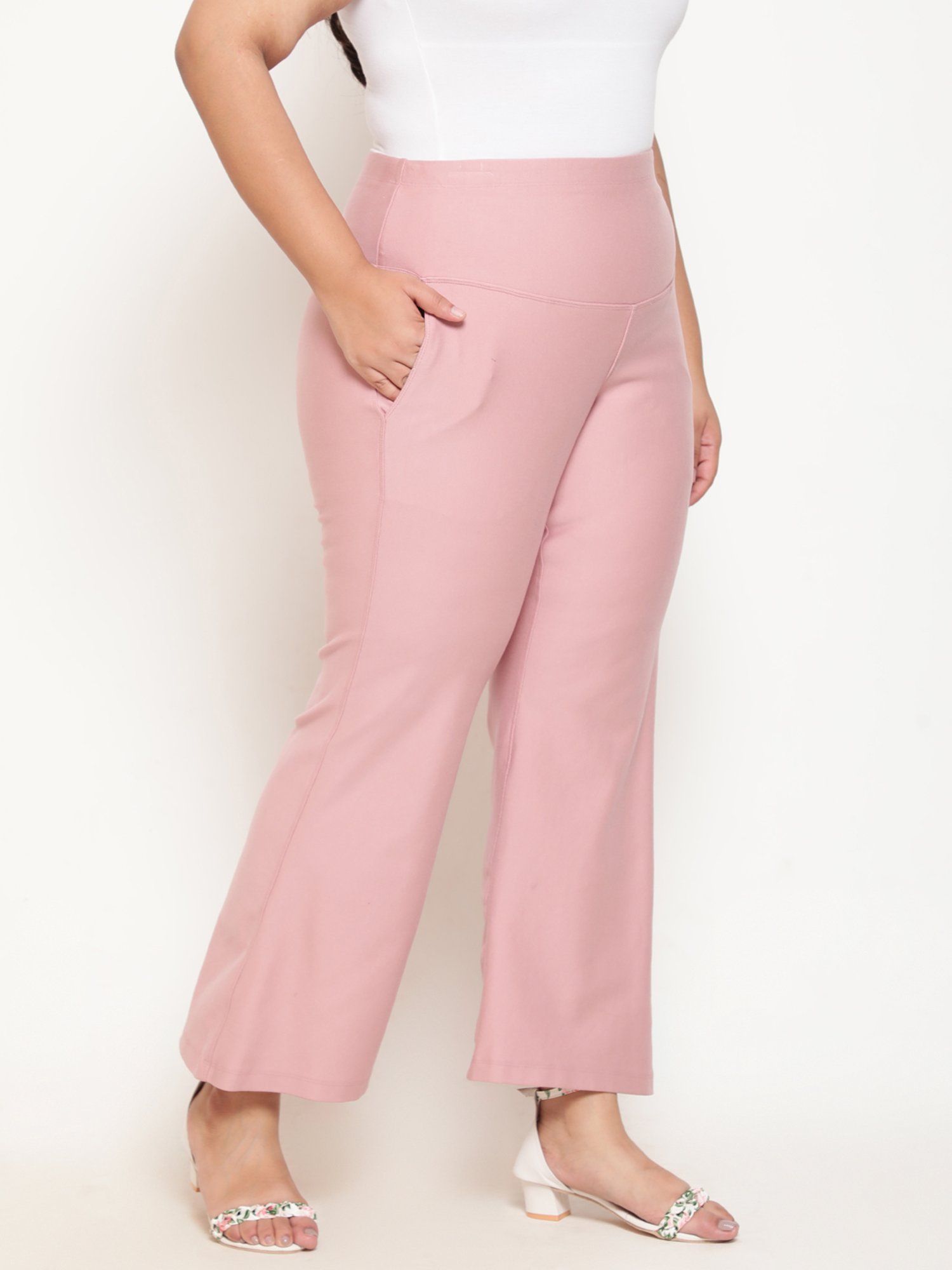 Amydus Rose Pink Regular Fit Pants