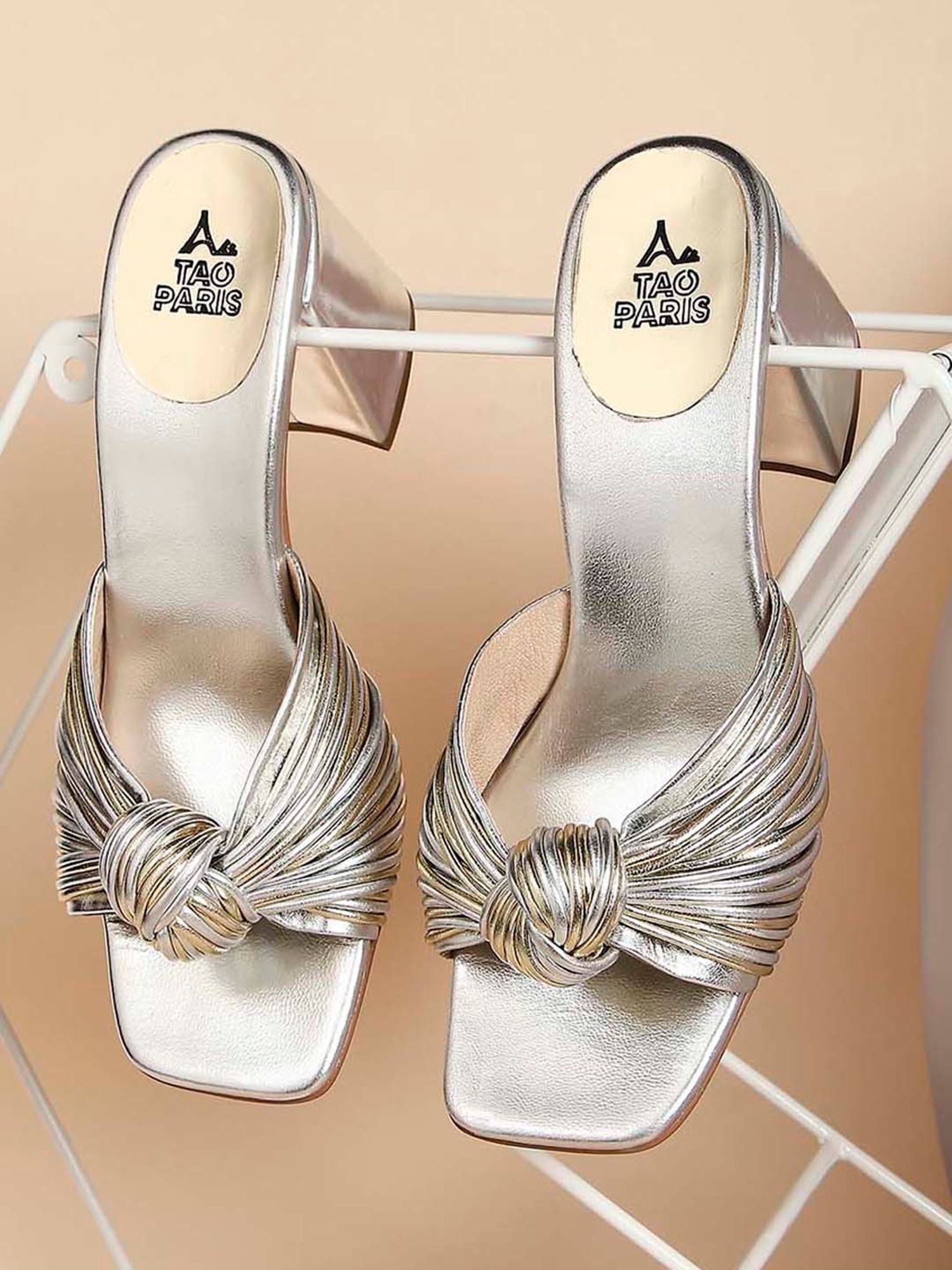 Tao Paris Women's LA Silver Casual Sandals