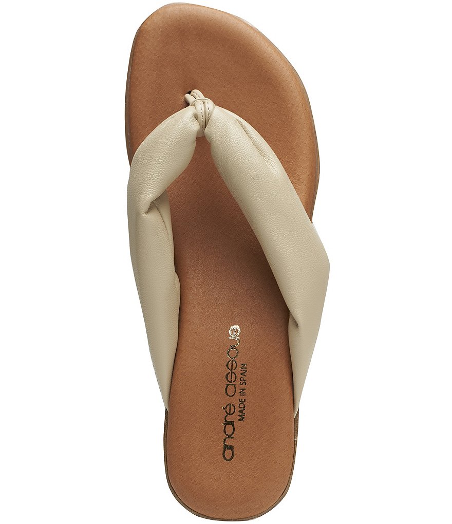 Andre Assous Nuya Featherweights&trade; Padded Straps Leather Thong Sandals