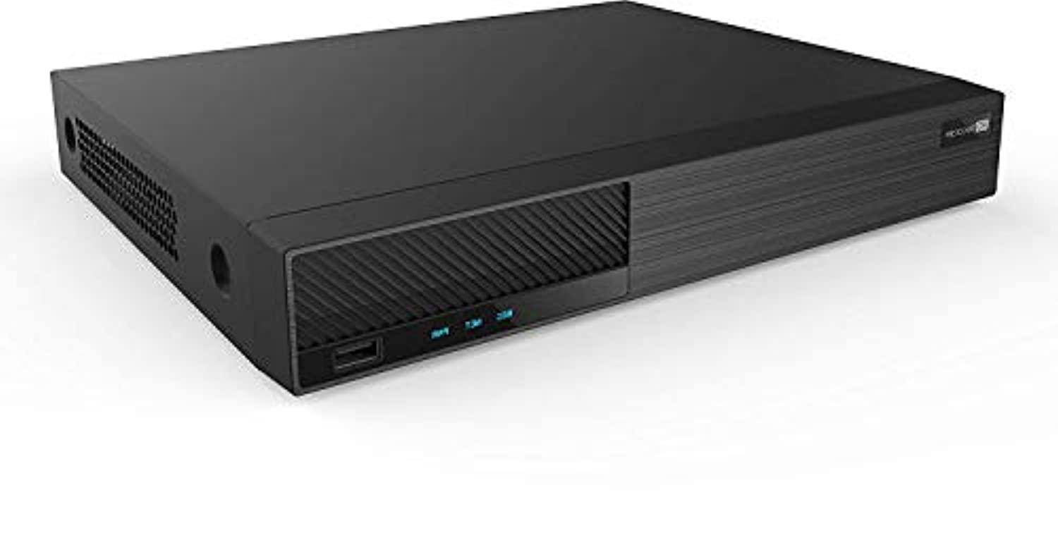 hdview 4 channel hd megapixel nvr, 4 poe ports, ultrahd, up to 8mp ip camera, 4 channel audio, vca intelligent analytics (hdvie