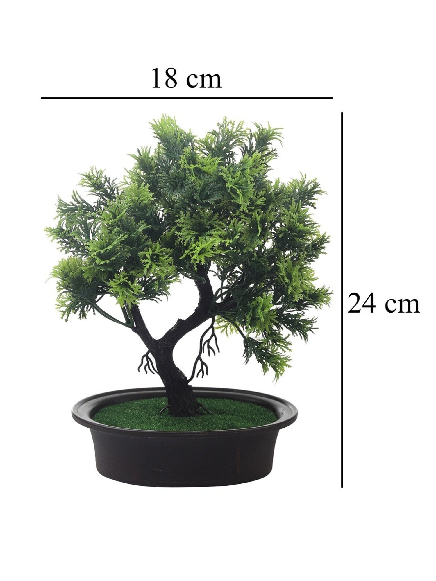Foliyaj Multicolor Plastic Artificial Y Shape Bonsai Tree