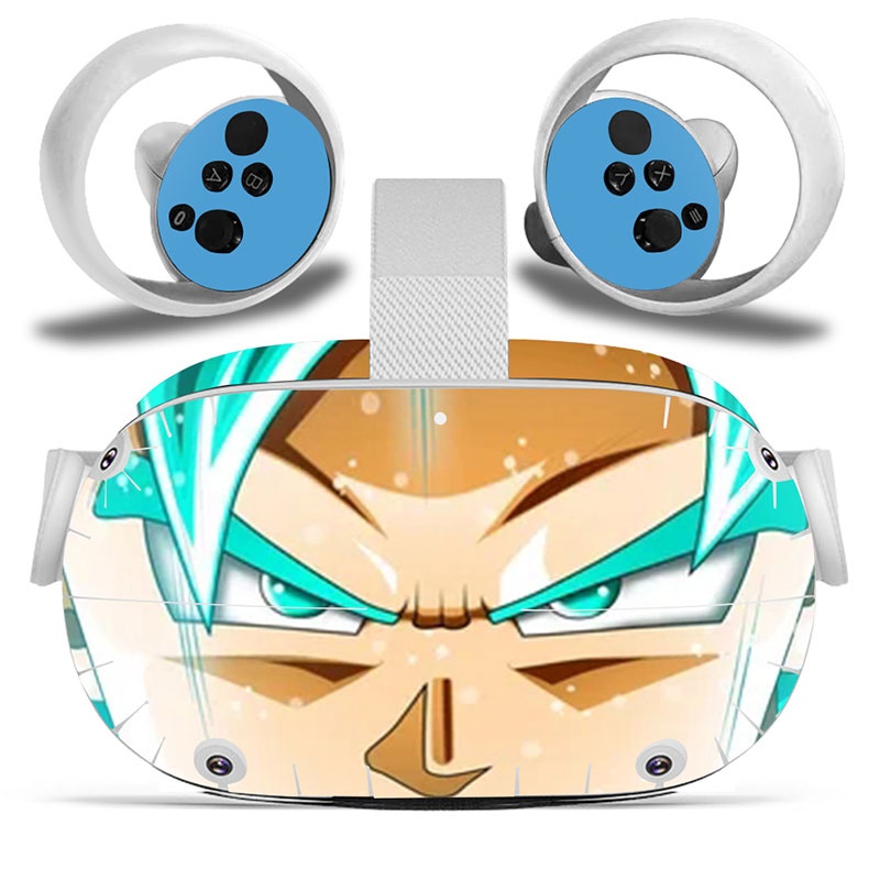Amify Vinyl Skin Sticker for Oculus Quest 2 VR Headset Controller PVC Decals Cute Cartoon Wrap Cover for Oculus Quest 2 Accessories