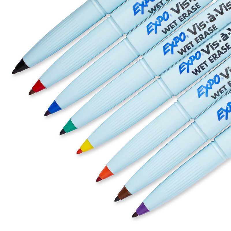 Expo 8pk Wet Erase Marker Fine Point Multicolor
