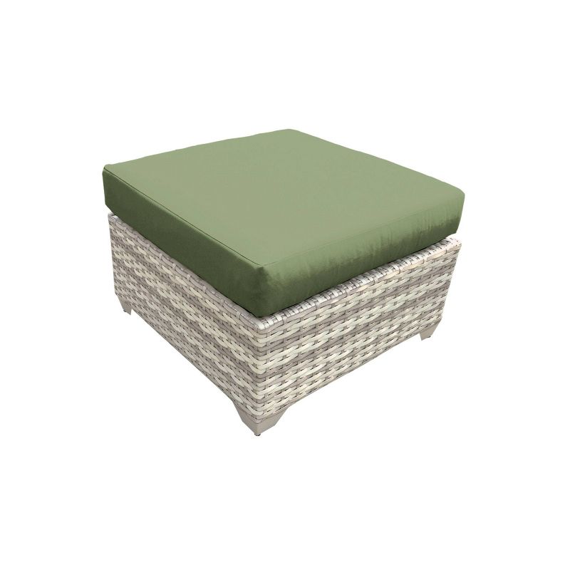 Fairmont 8pc Patio Sectional Seating Set with Club Chairs & Cushions - Cilantro - TK Classics