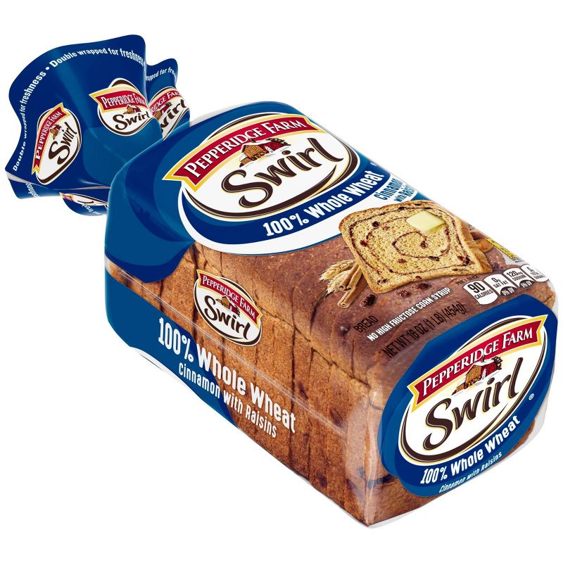 Pepperidge Farm 100% Whole Wheat Cinnamon Swirl with Raisins Bread - 16oz