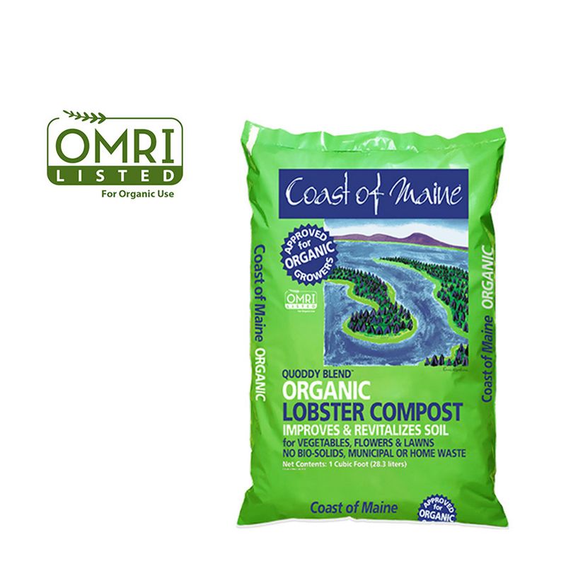 Coast of Maine OMRI Listed Quoddy Blend Lobster and Crab Organic Compost Plant Potting Soil Blend for Container Gardens and Flower Pots, 10 Pound Bag