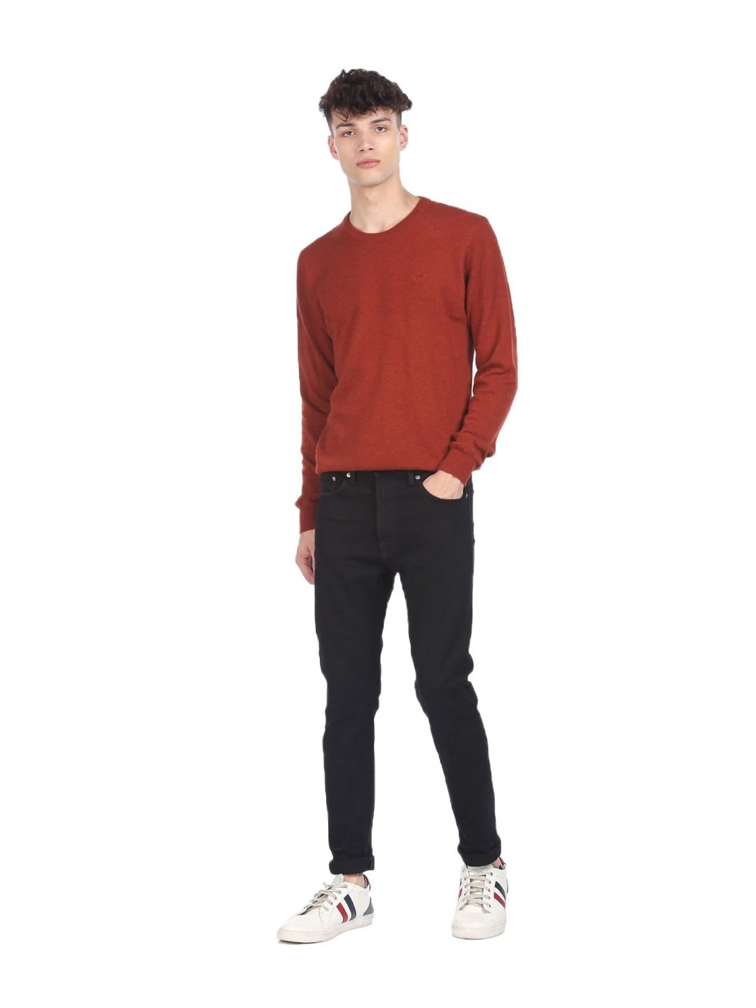 Arrow Sport Rust Regular Fit Sweater