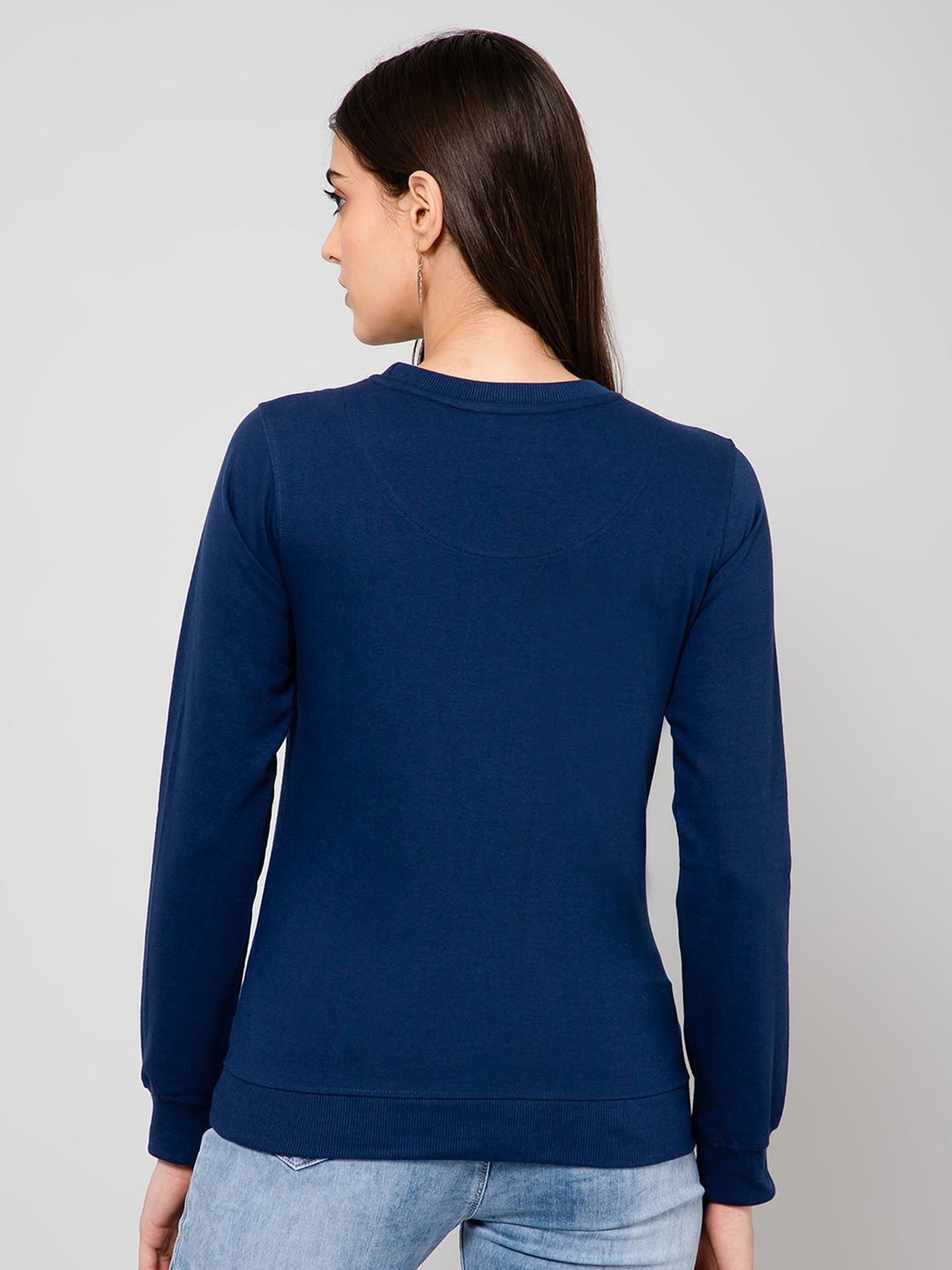 Crozo By Cantabil Navy Graphic Print Sweatshirt