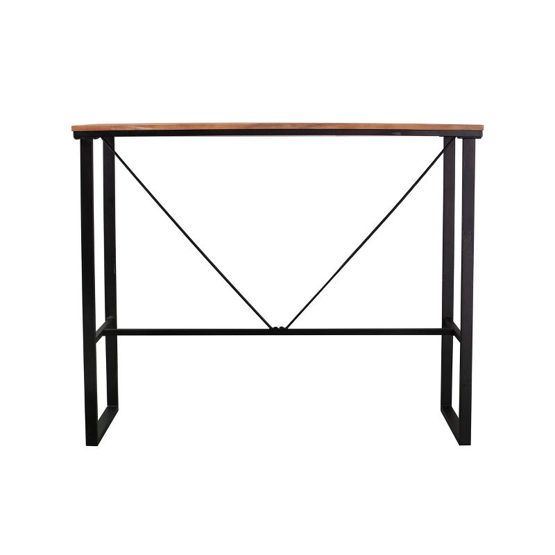 4-Person Rockshire Rectangle Pub Table - Natural and Black - Aiden Lane