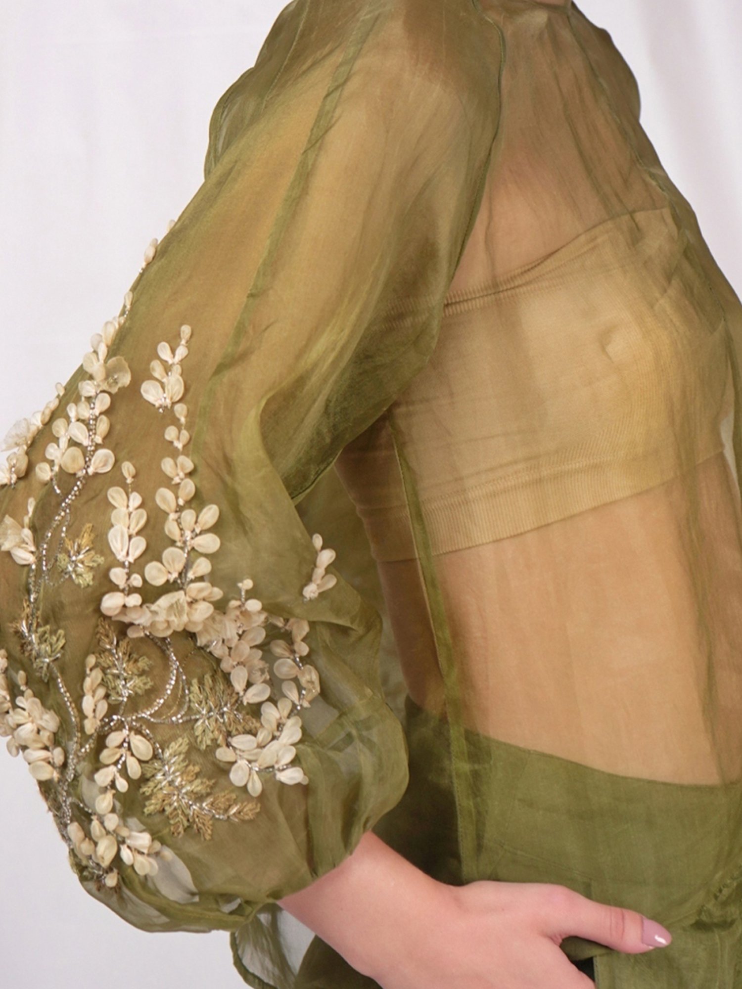 Seesa Green Spring Summer Mid-thigh Length Shorts