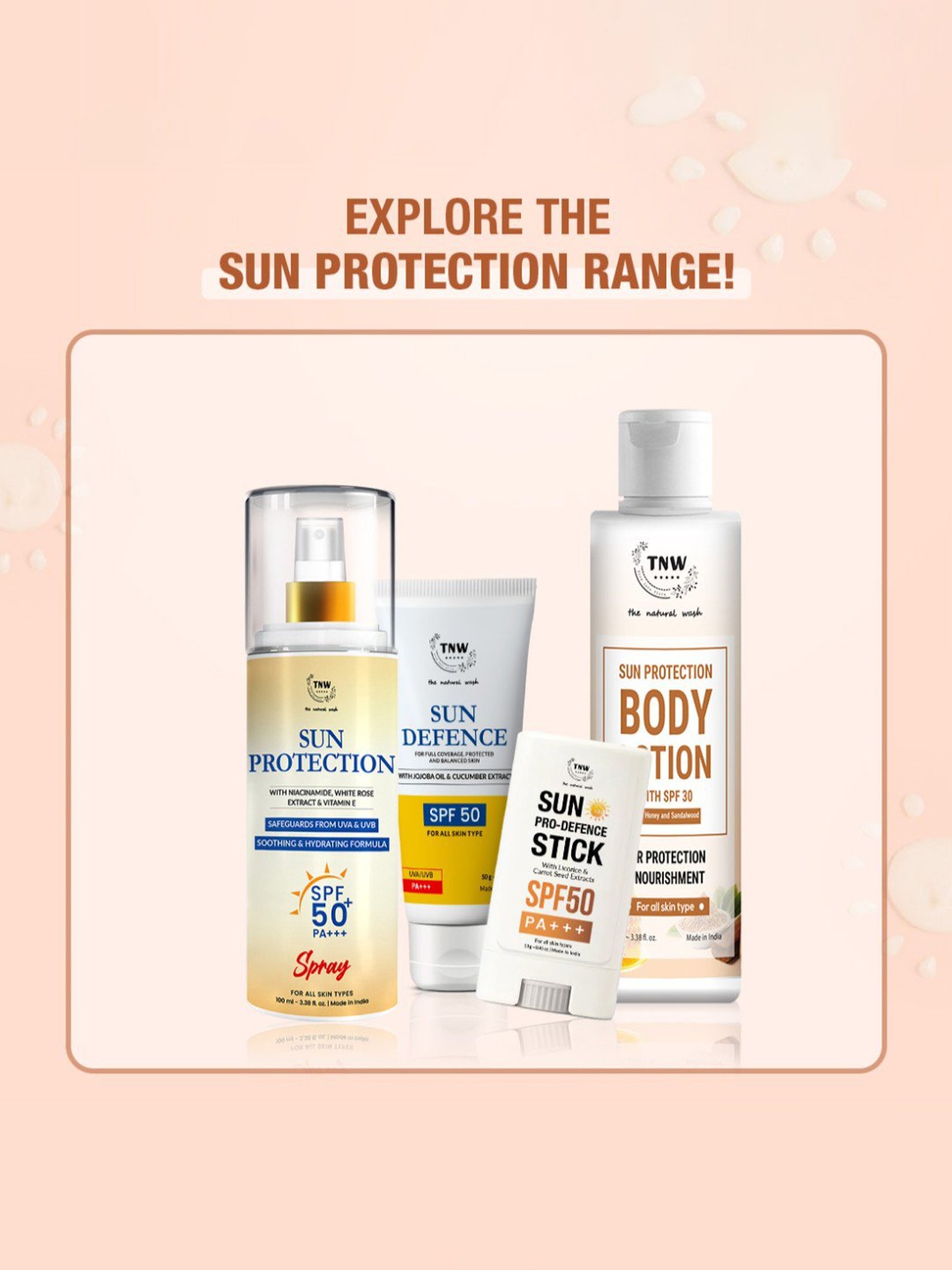 TNW-The Natural Wash Sun Pro-Defence Stick SPF 50 - 13 gm