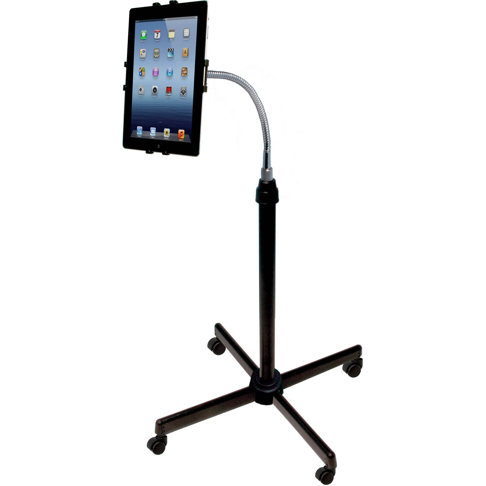 CTA Digital PAD-UAFS Height-Adjustable Gooseneck Stand with Casters for iPad/Tablet