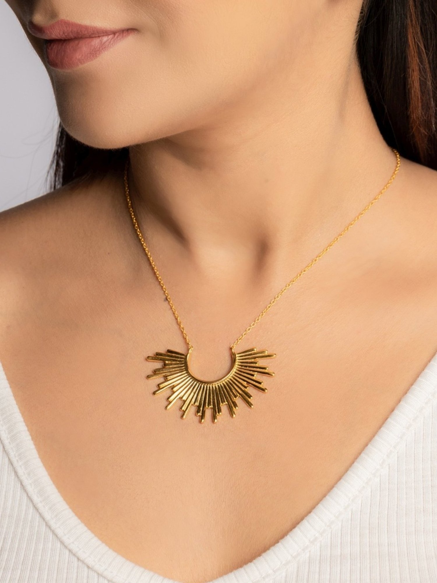 Palmonas Golden Ray Of Hope Vermeil Necklace for Women