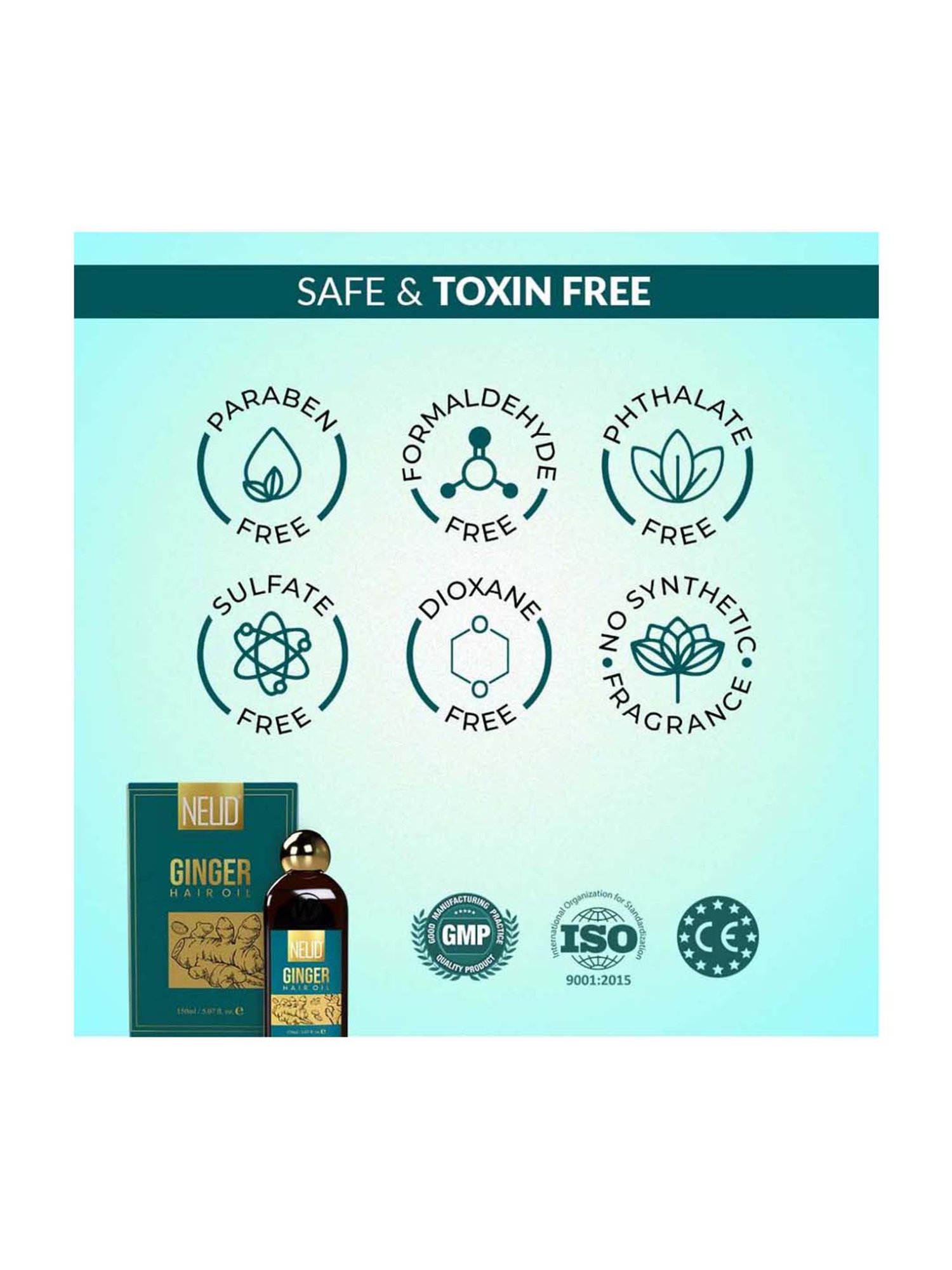 Neud Premium Ginger Hair Oil - 150 ml