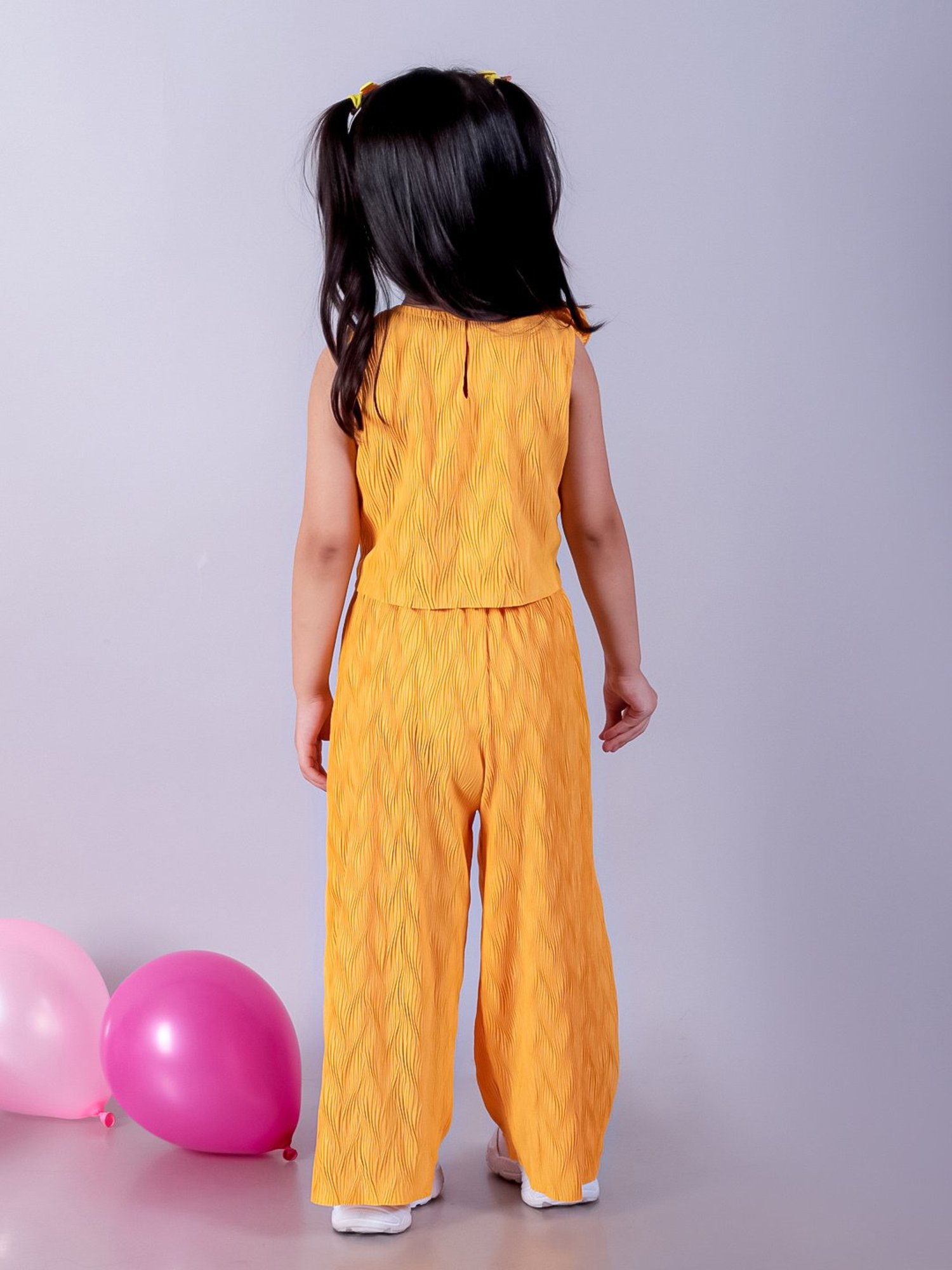 Peppermint Kids Peach Printed Top, Inner with Pants