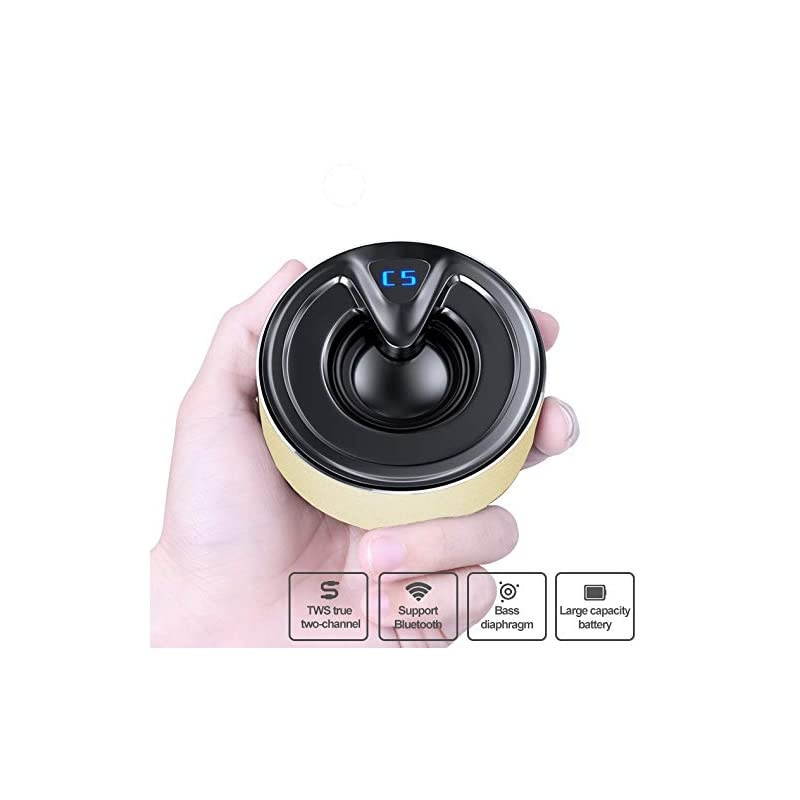 Mini Portable Bluetooth Speaker Small USB TF Card AUX Wireless Bluetooth Speaker with NoiseCancelling Microphone Enhanced Bass Handsfree Call HD Sound for Home Outdoor Car Gold