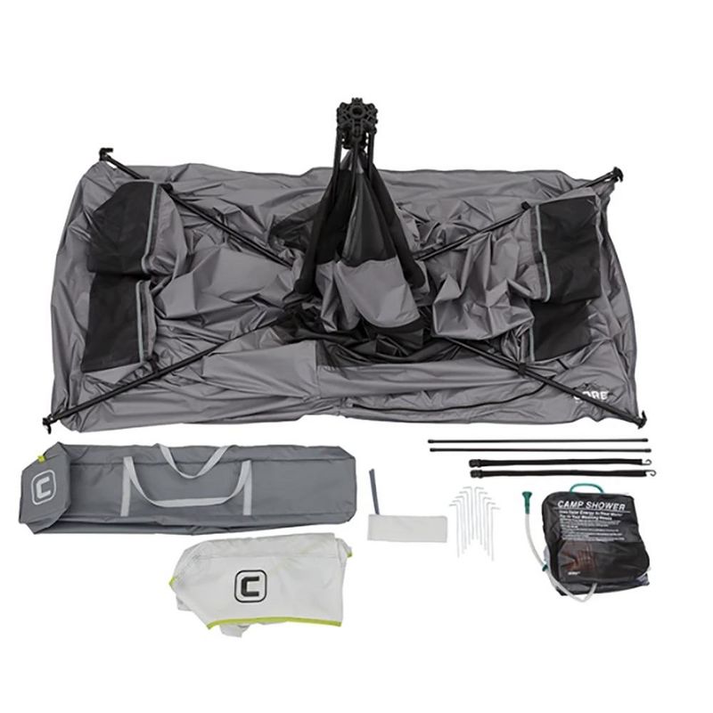 Caravan Canopy Domain 10 x 20 Foot Straight Leg Instant Canopy Tent Set, Black