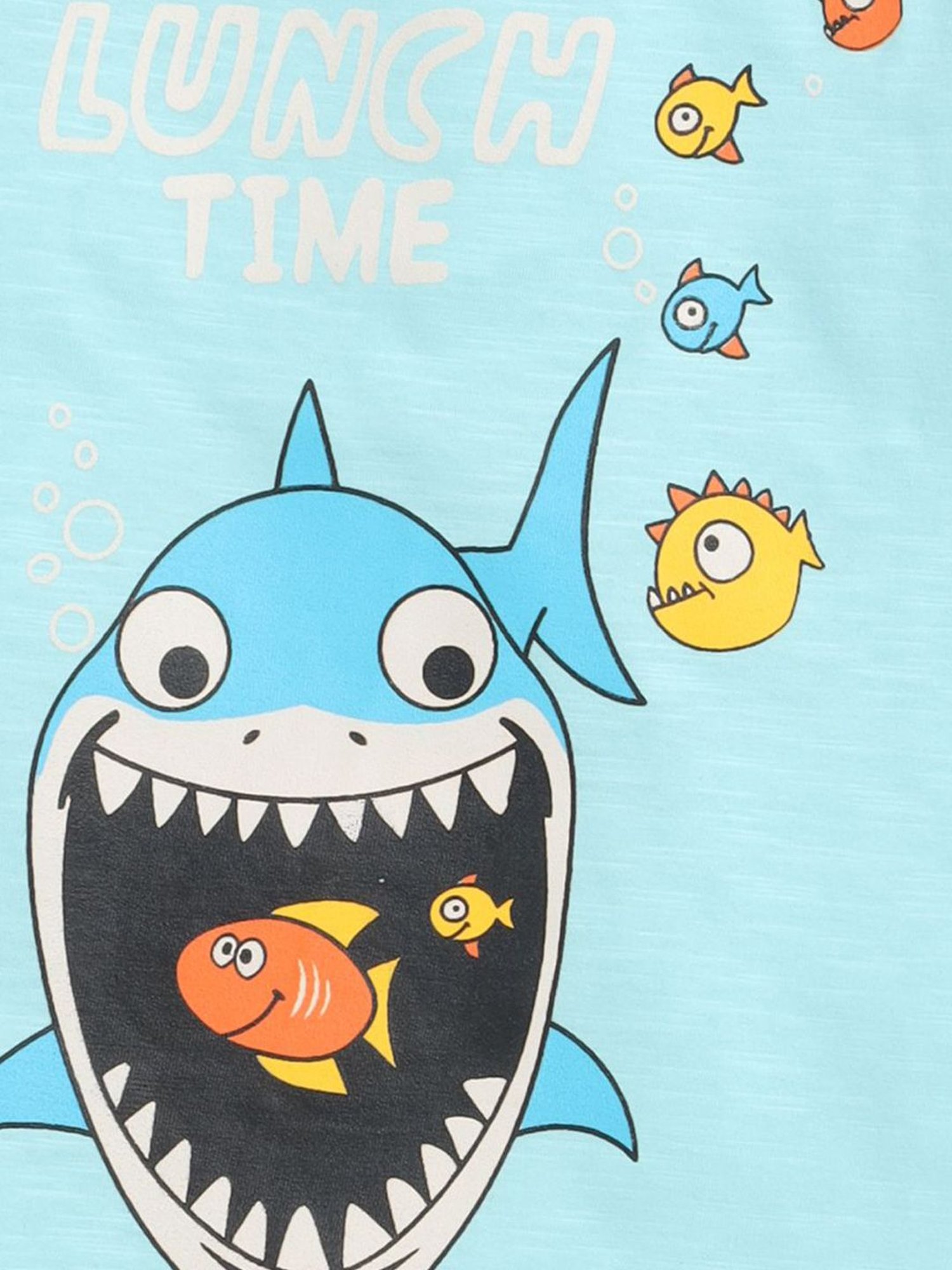 Lazy Shark Kids Navy Printed T-Shirt & Shorts