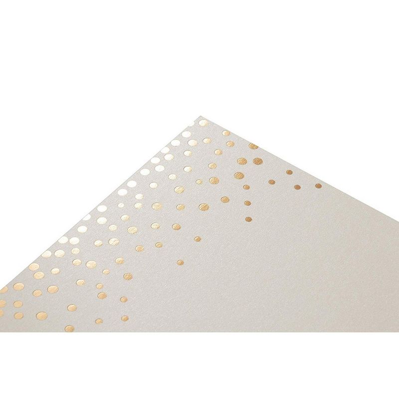 Sustainable Greetings 50-Pack Ivory Gold Foil Blank Greeting Cards, Plain Thank You Invitation Postcard Notecard, 5x7 in