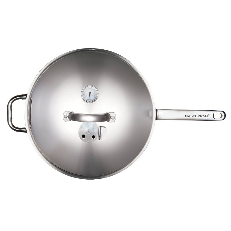 MasterPan 13" Stainless Steel Stovetop Multi-Use 4-1 Smoker Wok