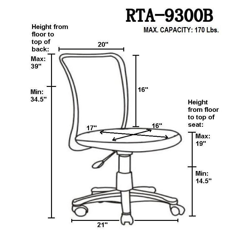 Mesh Task Office Chair Black - Techni Mobili