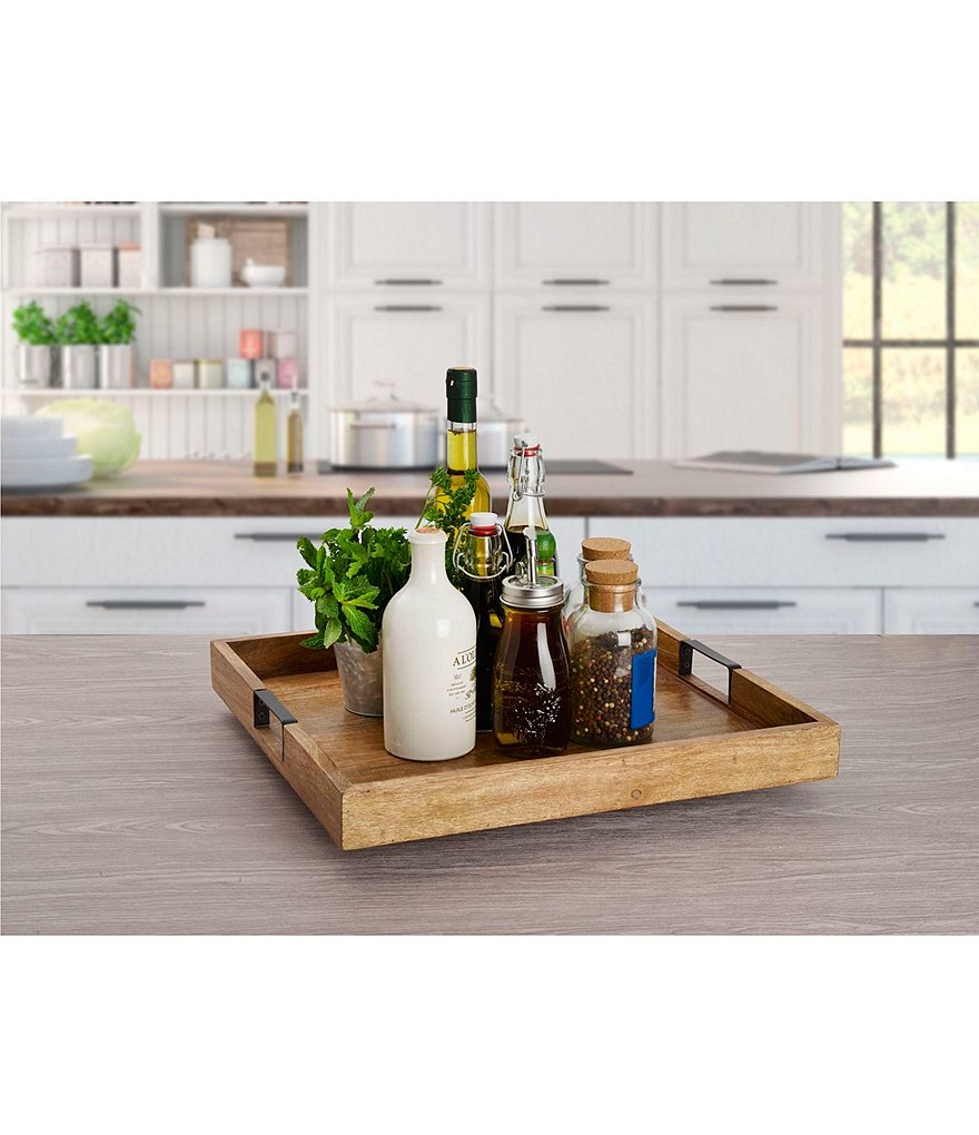 Gourmet Basics by Mikasa Square Lazy Susan Serving Tray