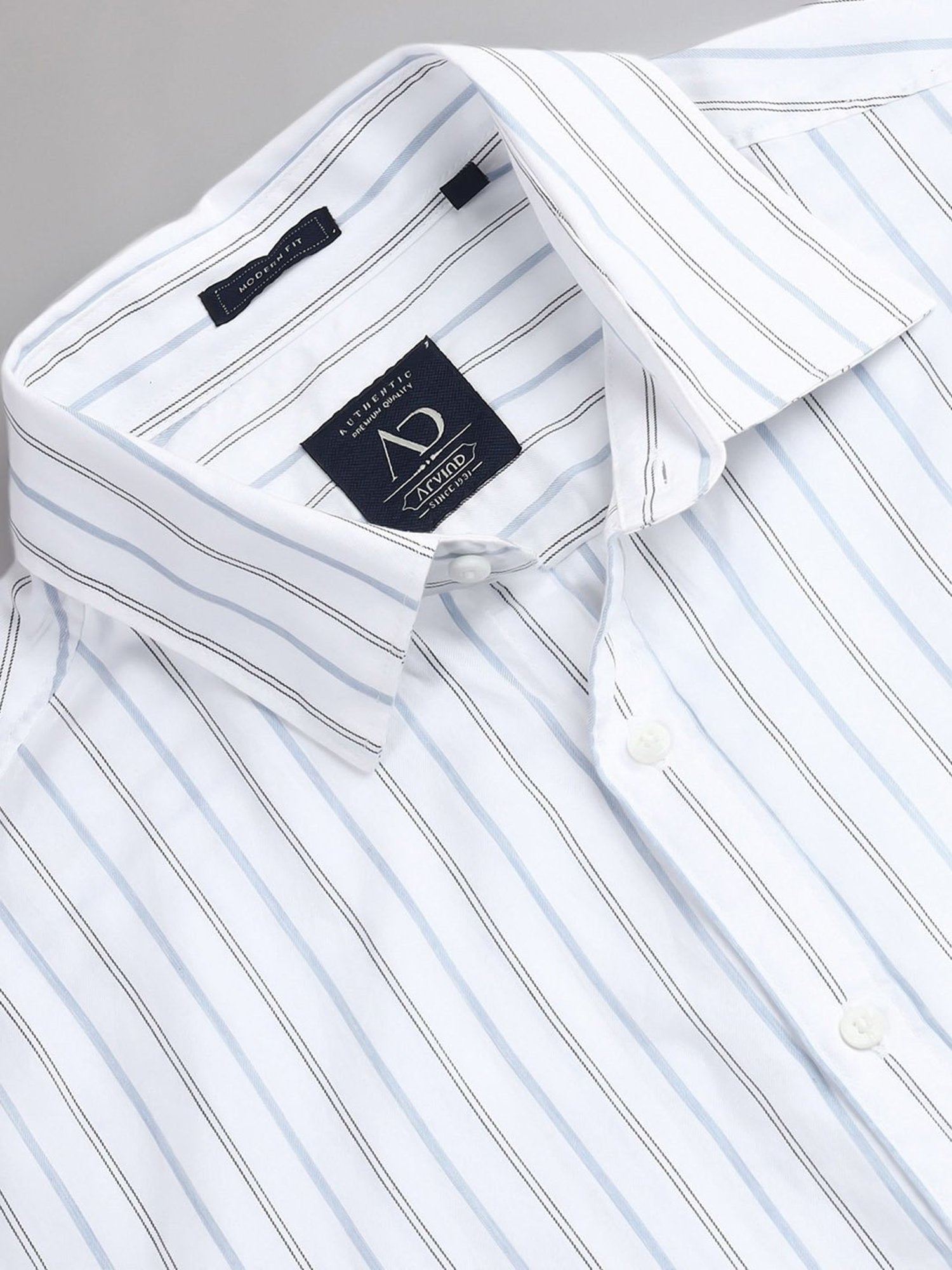 AD by Arvind Multicolor Slim Fit Striped Shirt