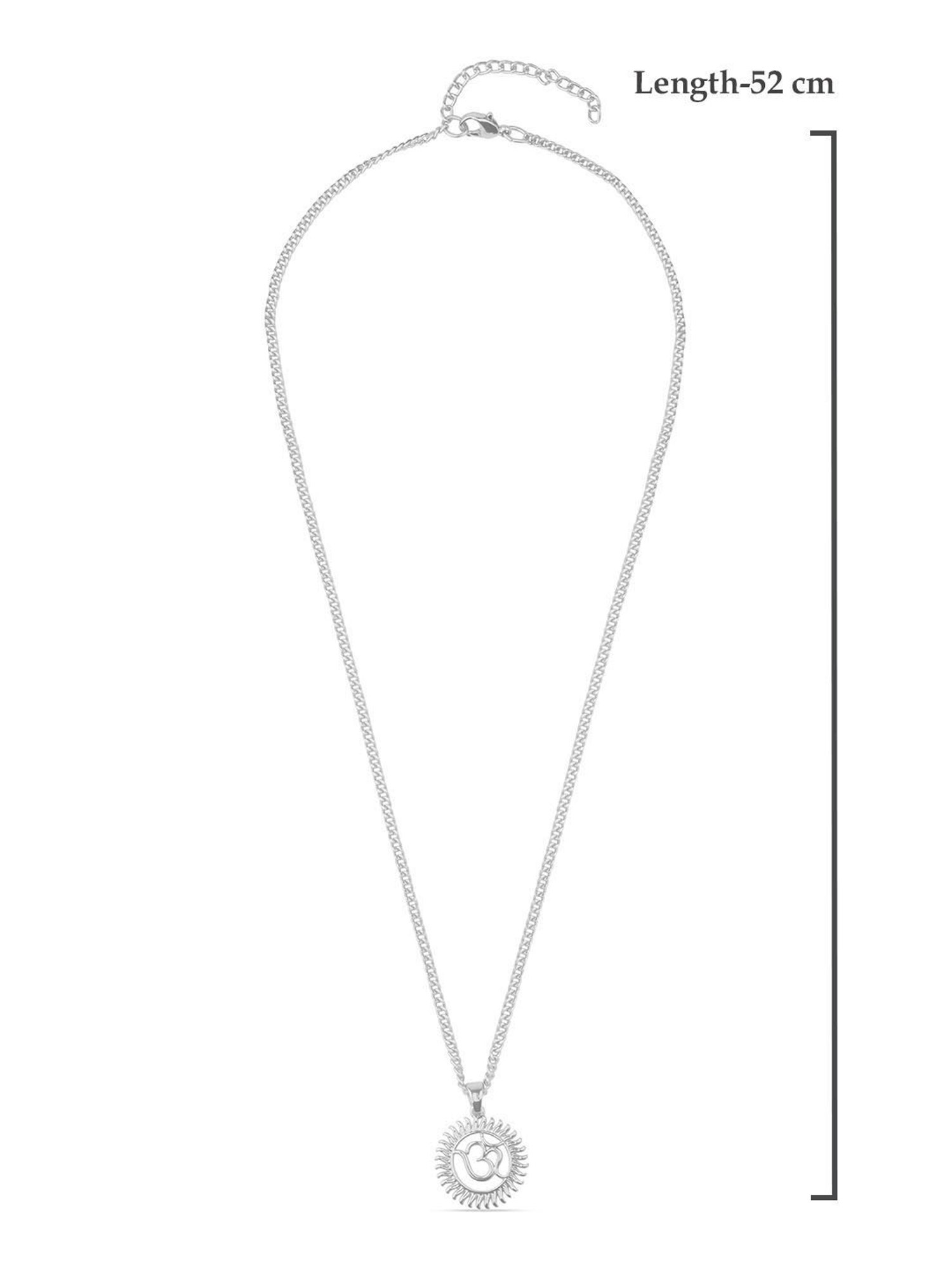 The Bro Code Silver-Plated Chakra OM Pendant Necklace for Men