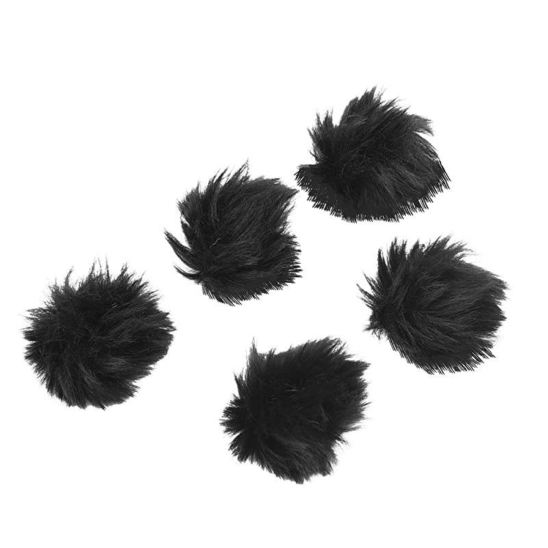 5 Pack Furry Outdoor Microphone Windscreen Muff for Most Lavalier Microphones