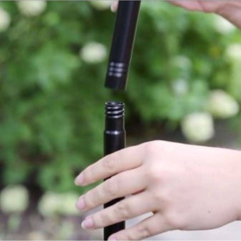 2pk 58" 4-Piece Replacement Metal Torch Pole Black - TIKI