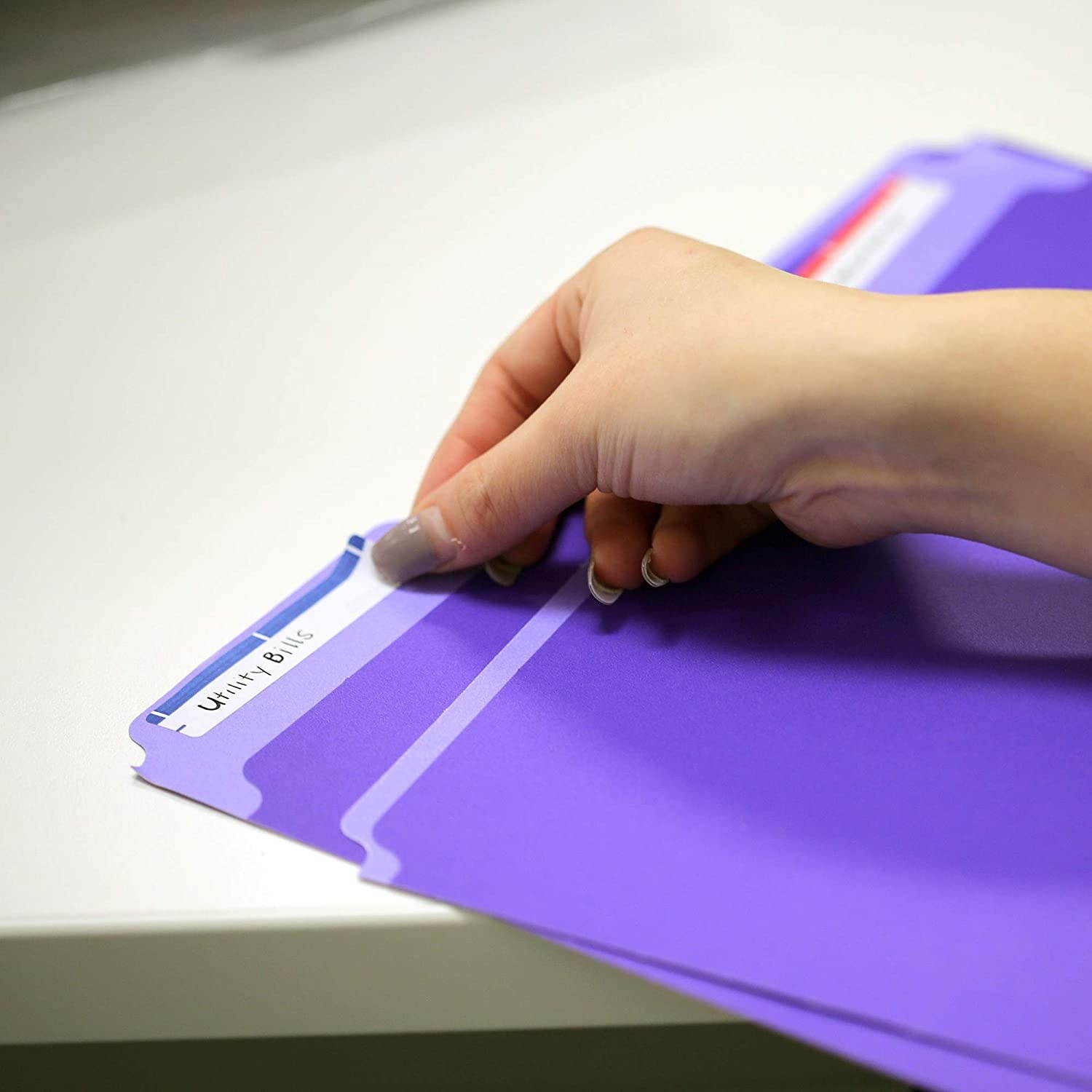 Bazic Products 3109-48 1/2 Cut Letter Size File Folder Assorted Colors 6 Count