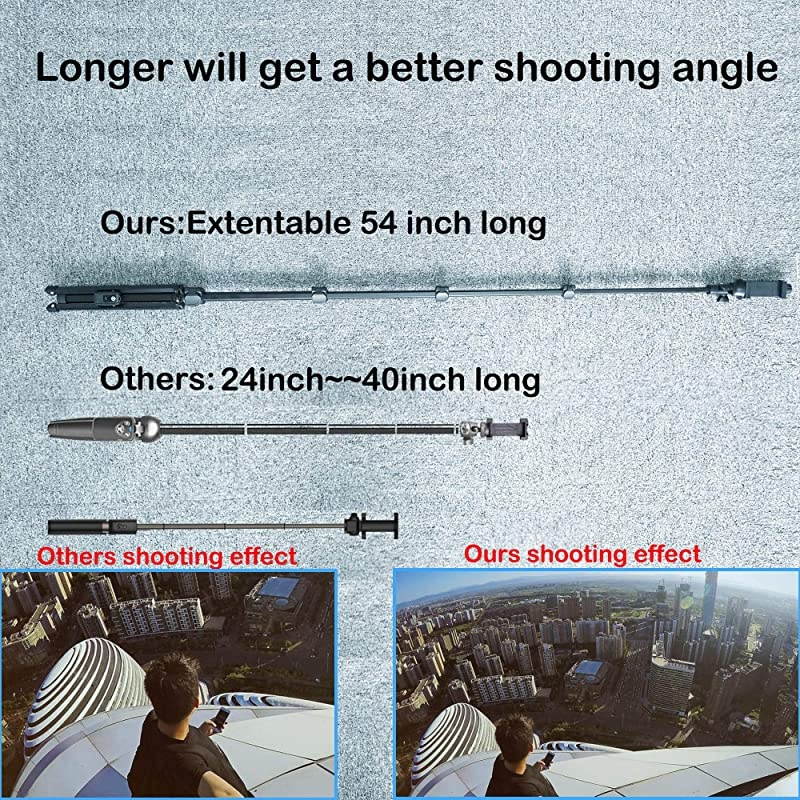 Stick Tripod 54quot Extendable Tripod Stand Phone Tripod Camera Tripod Wireless Remote Shutter Compatible with iPhone 11 pro Xs Max XrAndroidVloggingStreamingPhotographyRecording