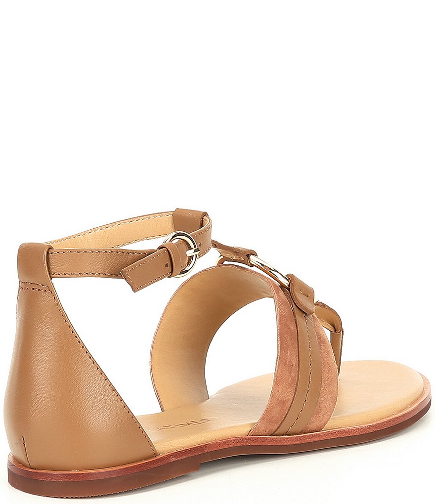 Gibson & Latimer Jaylee Circle Ornament Leather Sandals
